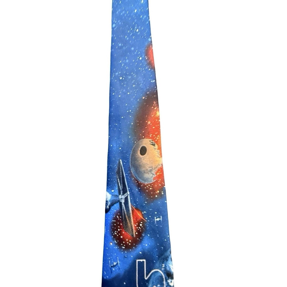 Star Wars Darth Vader Mens Neck Tie Sci Fi Lightsaber Death Star 57x3 - Picture 3 of 16